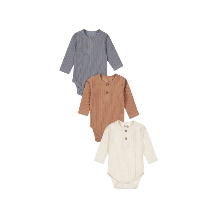 Dirkje 3-pack lange mouwen rompers