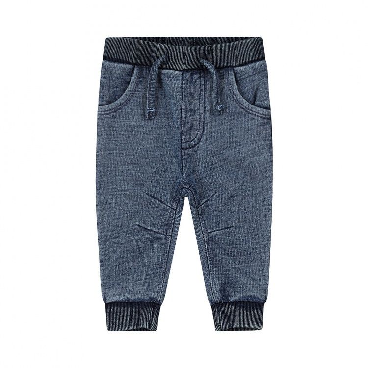 Dirkje unisex broek blauw knitdenim jeanslook
