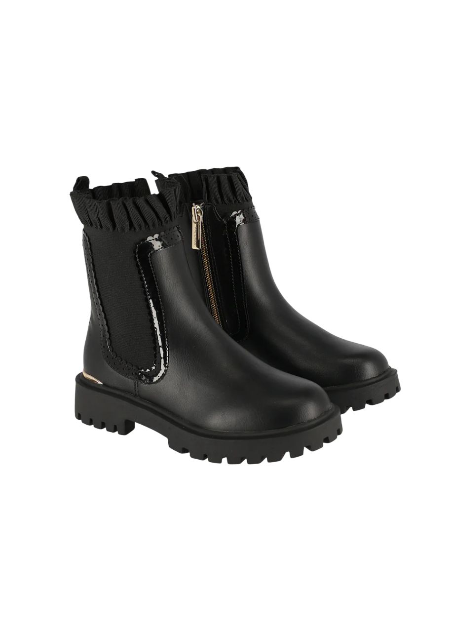 Angels Face CHELSEA RUFFLE BOOT BLACK