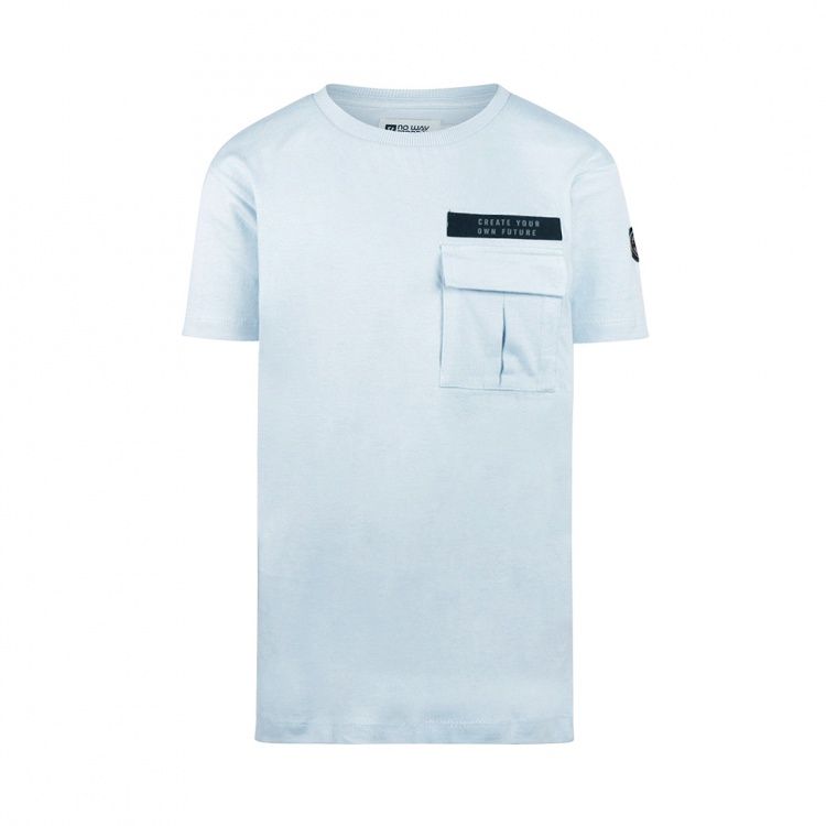 No Way Monday T-shirt lichtblauw