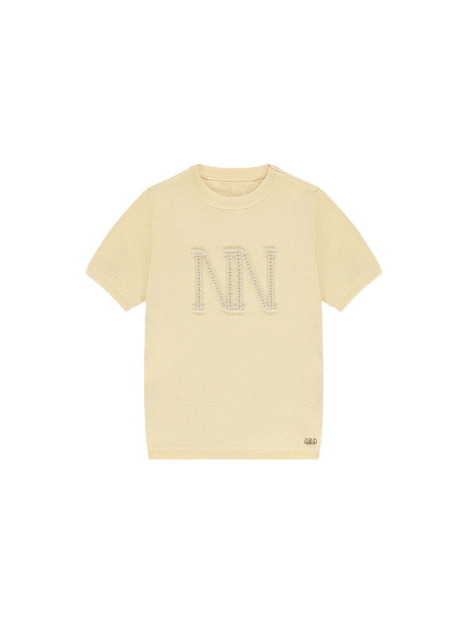 NIK&amp;NIK Gebreide top met NN parel logo
