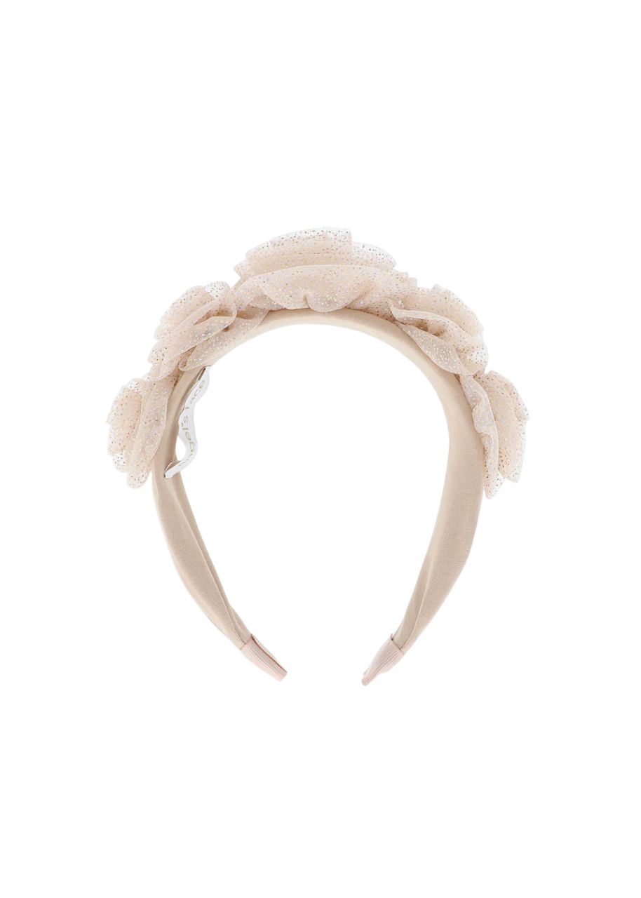 Angel’s Face Meisjes Haarband Rosie Tulle Sand Sparkle