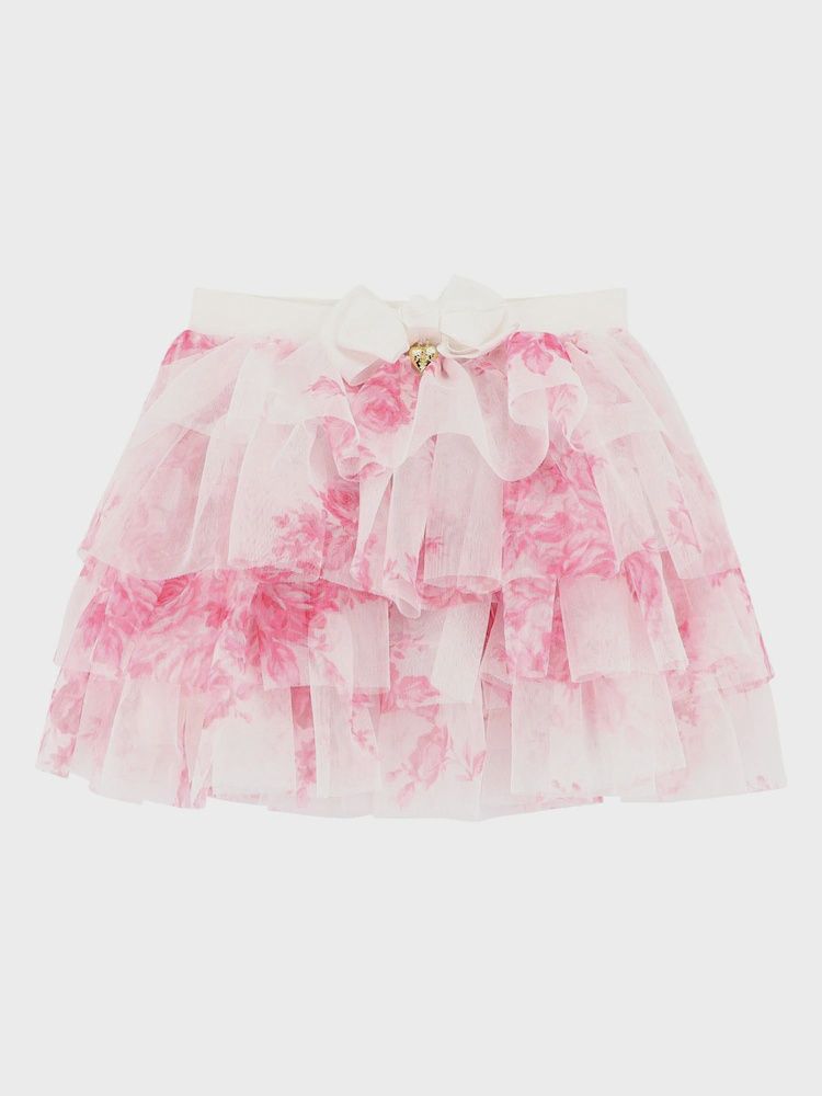 Angels Face Abbie Roses Tulle White Skirt