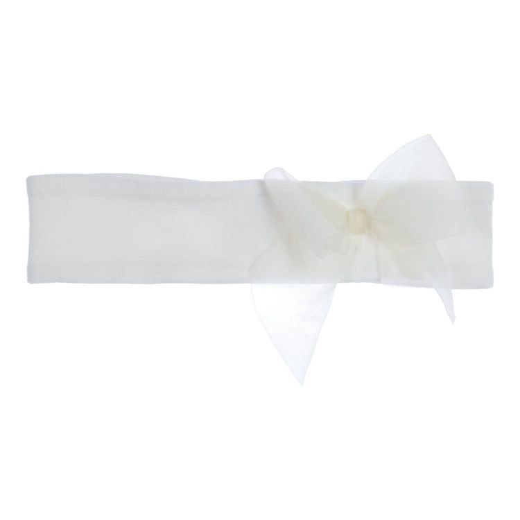 Gymp Headband Aerobic Bow Off Withe