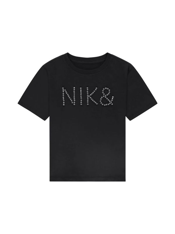 NIK&amp;NIK T-shirt met logo van strass steentjes zwart