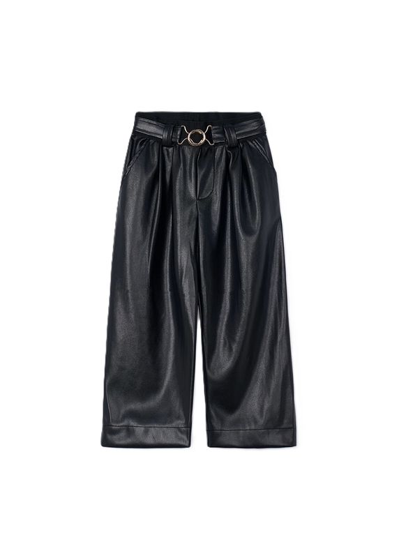 Mayoral leather look broek met riem