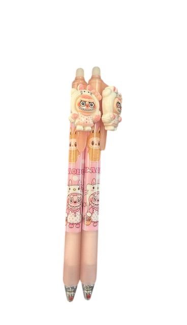 Labubu hello kitty pen licht roze