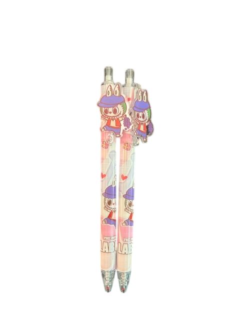 Labubu pen roze/paars druiven poppetje
