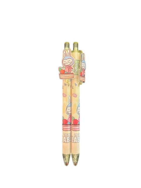 Labubu pen geel fruit poppetje