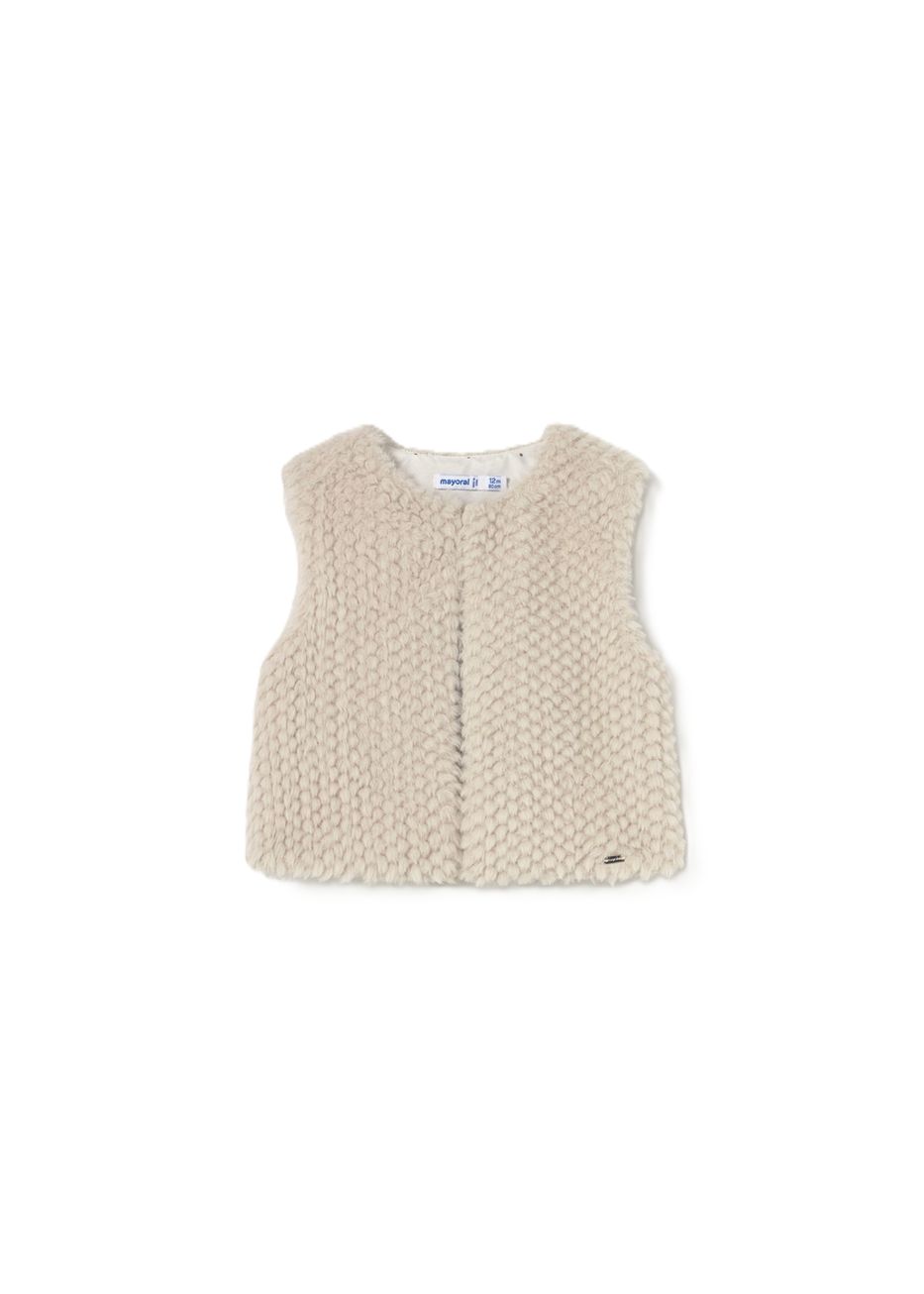 Mayoral Baby fluffy waistcoat