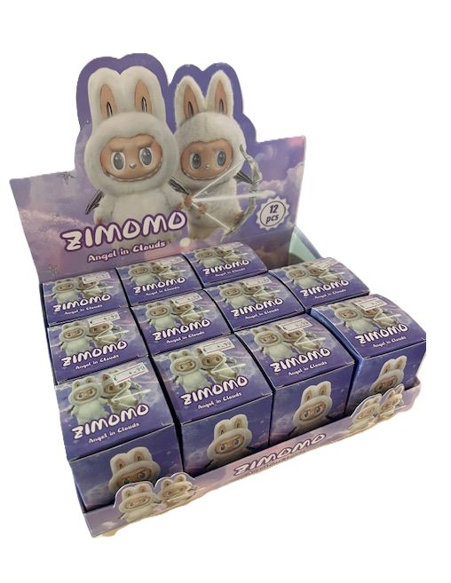 Labubu zimomo angel in clouds
