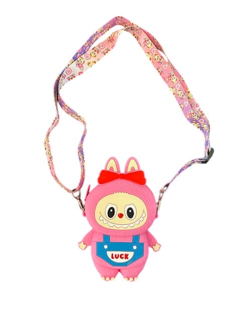 Labubu tasje luck paars en roze