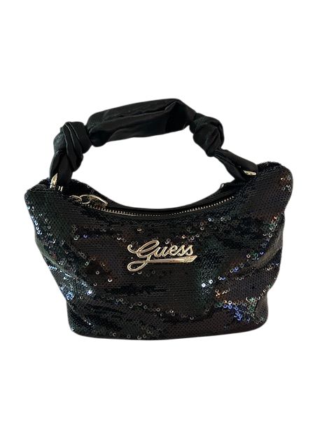 Guess pailletten handtas zwart