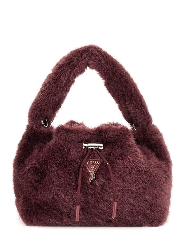 Guess fluffy tas rood