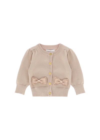 Angels Face Nikki Metallic Baby Cardigan Gold