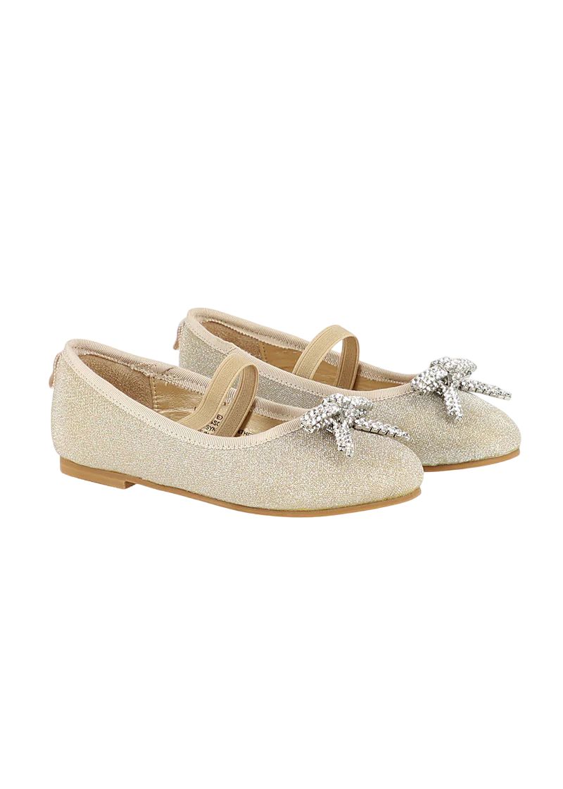 Angels face Sofia Diamante Bow Pumps Gold