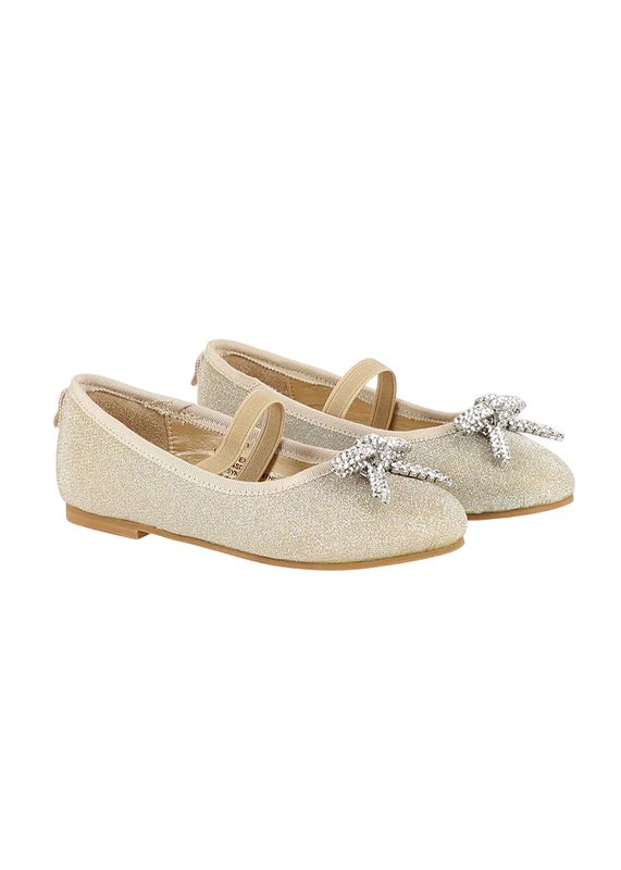 Angels face Sofia Diamante Bow Pumps Gold
