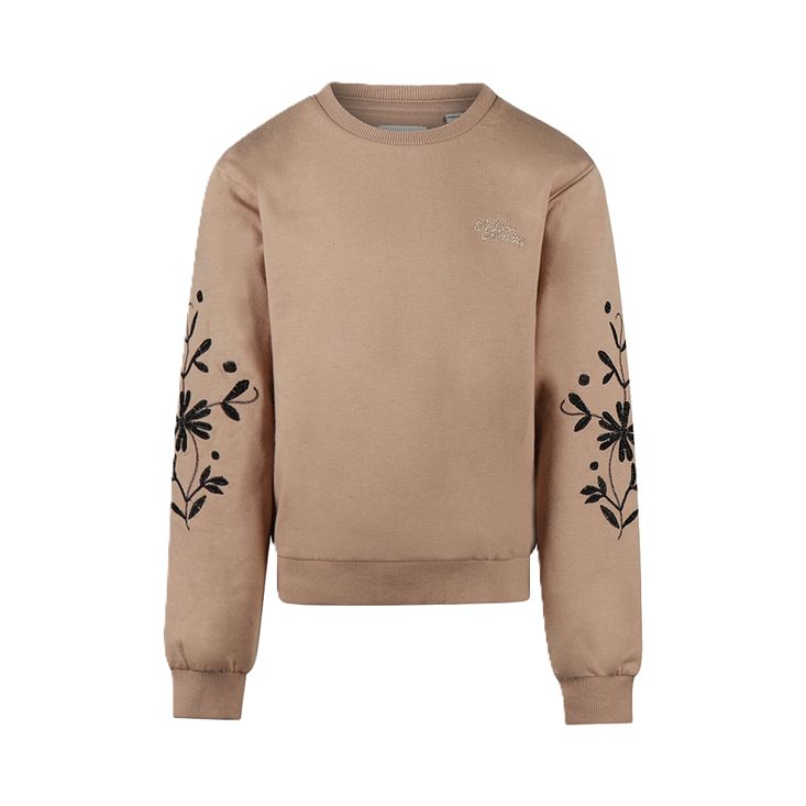 No Way Monday meisjes sweater taupe