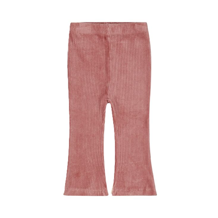 Dirkje flared broek oudroze rib corduroy