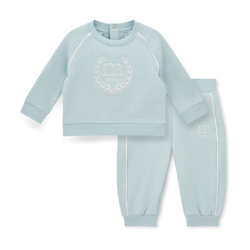 Mitch &amp; Son Mini Boys Blue Crewneck Tracksuit with Crest