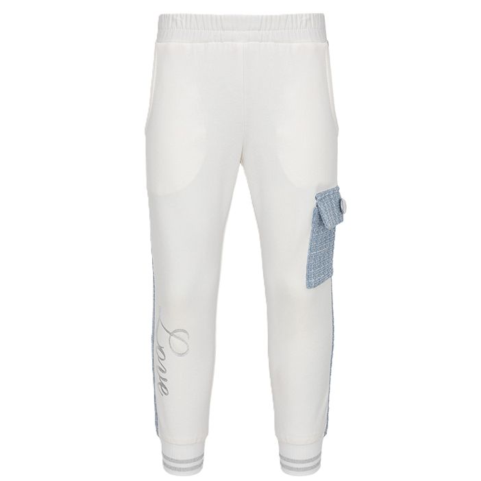 Daga broek blue mirage white