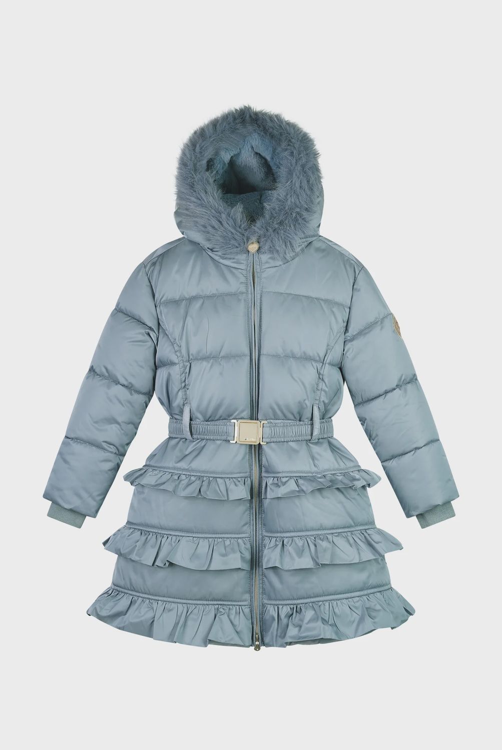 Le chic blight winterjas met ruches