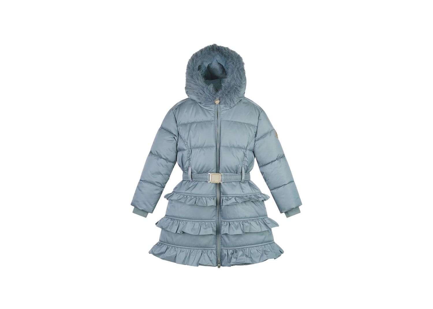 Le chic blight winterjas met ruches