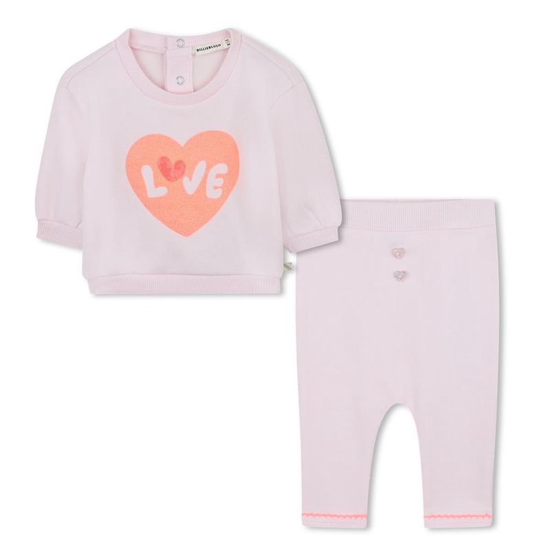 BILLIEBLUSH  SWEATER+TROUSERS SET pale pink