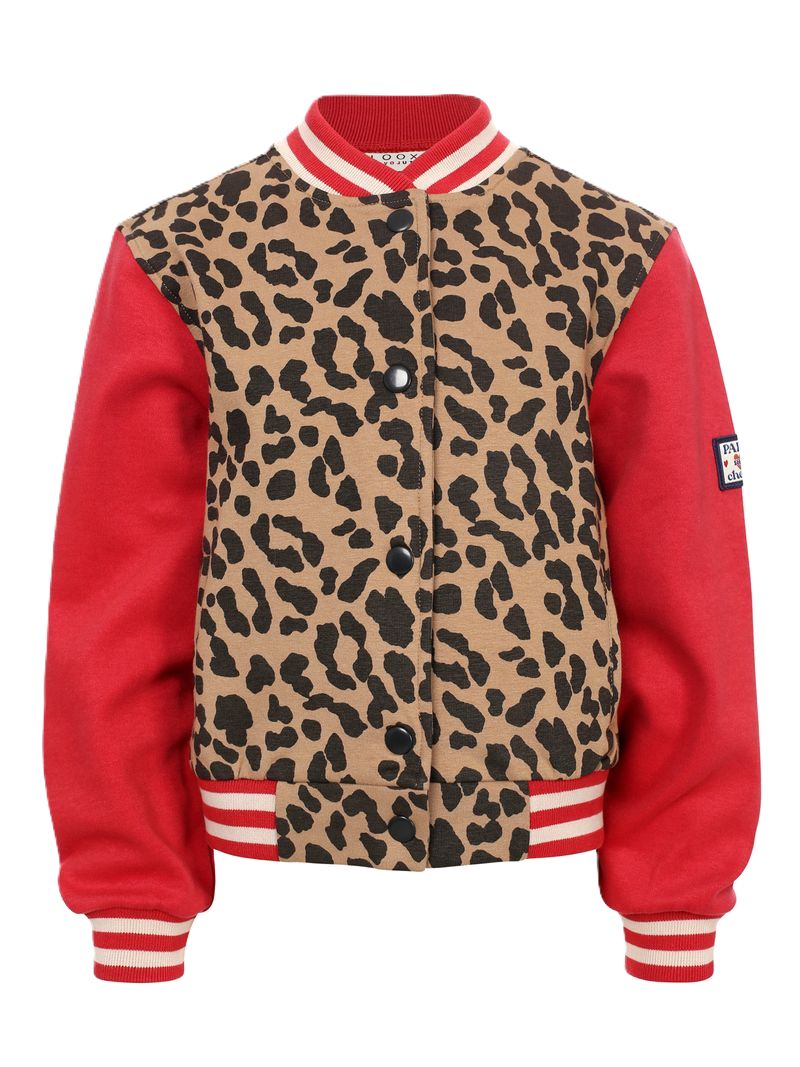 Looxs little leopard baseball jacket