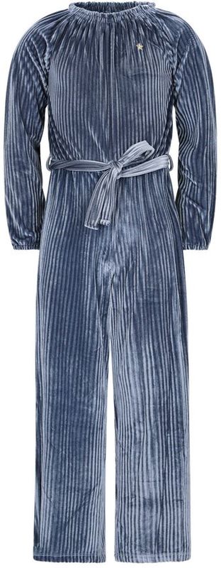 LIKE FLO Bella Flo girls velvet jumpsuit Ice blue