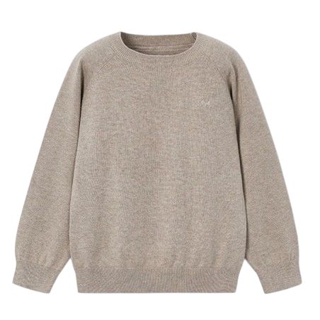 Mayoral Basic cotton jumper w/round beige