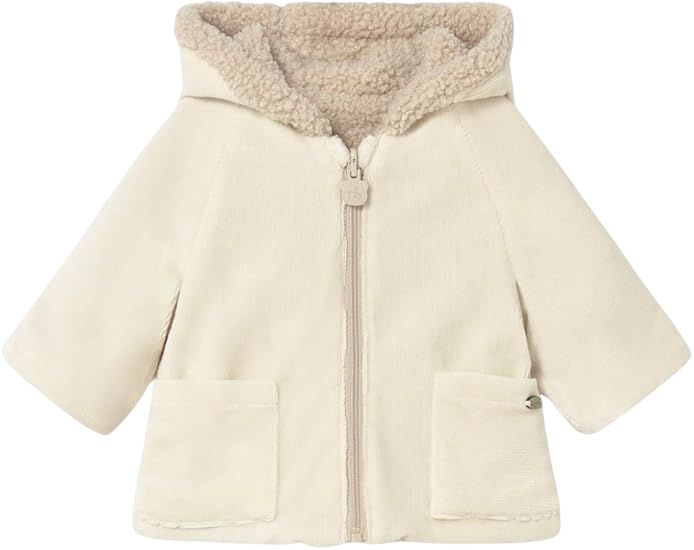 Mayoral Reversible shearling coat beige