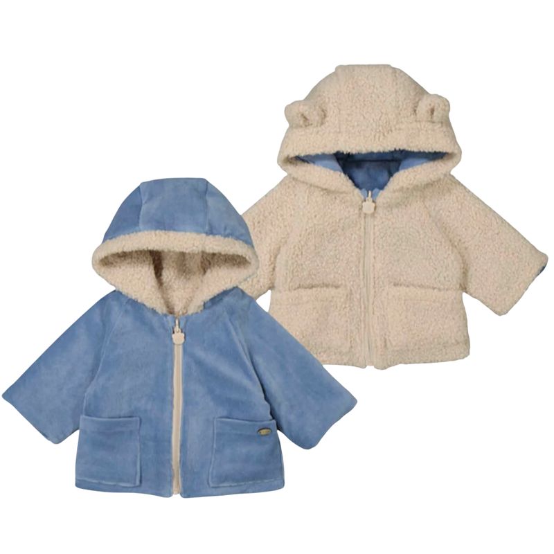 Mayoral Reversible shearling coat blauw