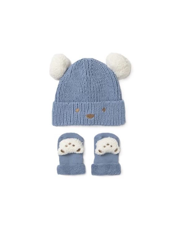 Mayoral Hat and sock set blue bell