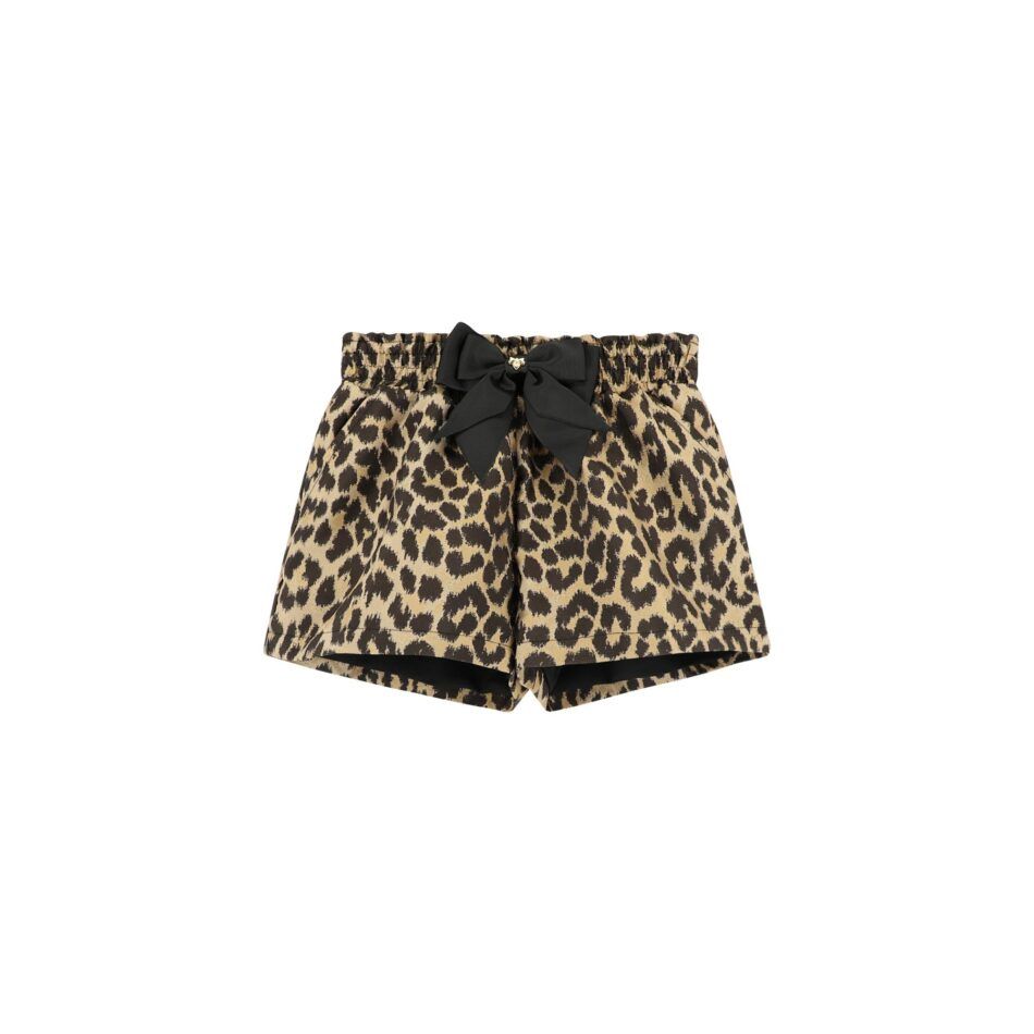Angels face leopard korte broek zwart