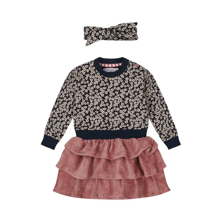 Dirkje Dress + headband Bloemetjes