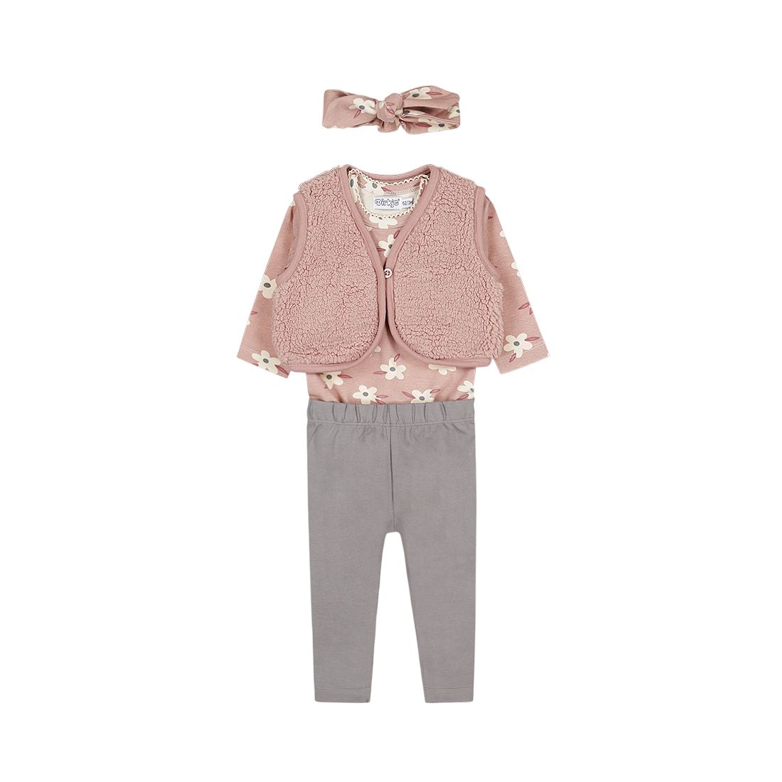 Dirkje Baby Meisjes set vestje + haarband