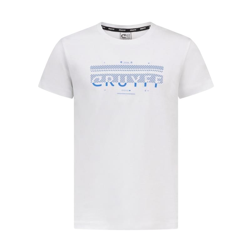 Cruyff Wit Shirt Blauw logo