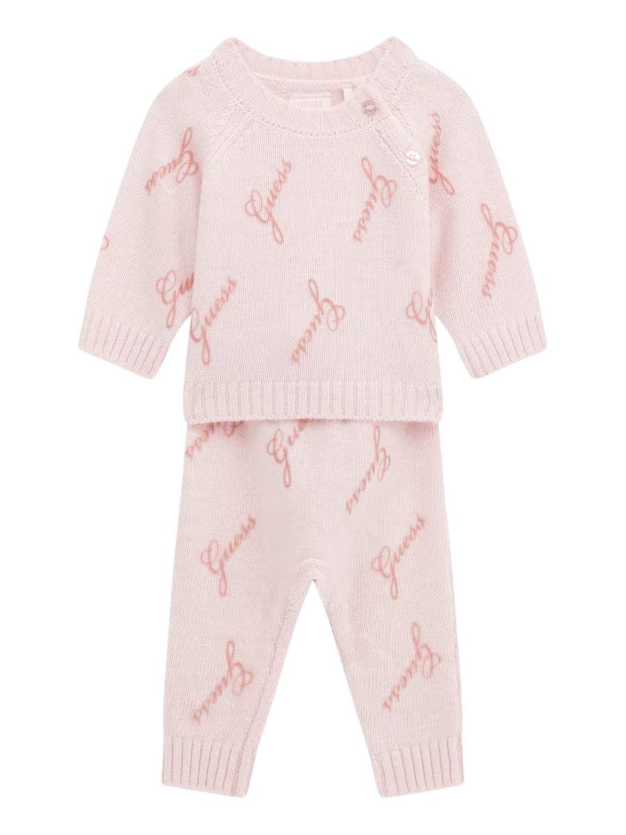 Guess baby pak roze all over print knoopje