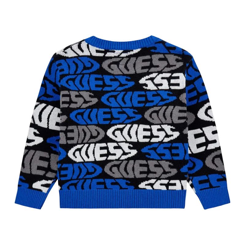 Guess baby trui all over print blauw