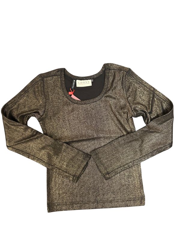 Looxs Goude lurex zwart trui