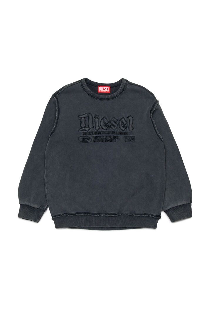 Diesel Cotton sweatshirt with embossed logo