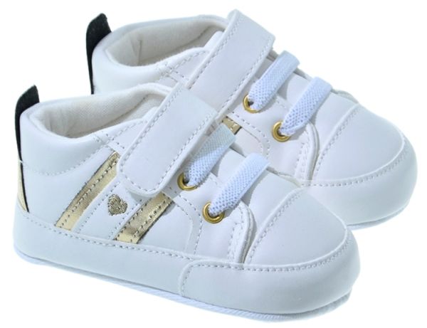 EMC baby schoen  wit met goud