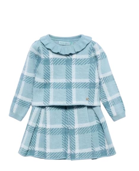 Abel &amp; Lula Tricot skirt set blauw