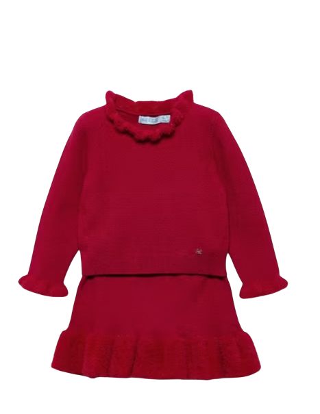 Abel &amp; Lula Tricot skirt set rood