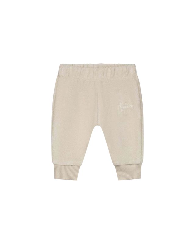 Malelions Baby Towelling Sweatpants  Beige
