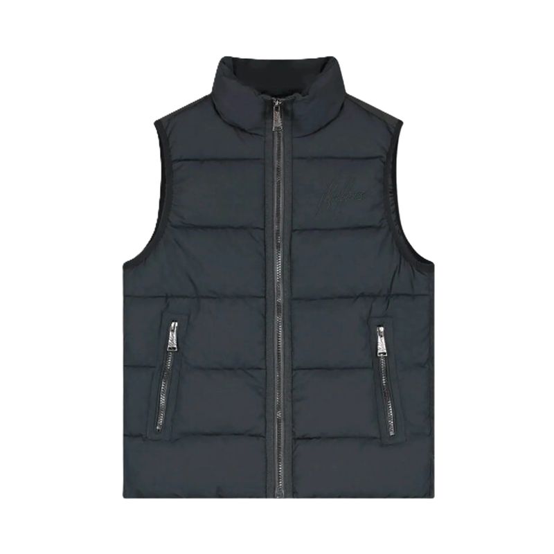 Malelions Junior Matt Crinkle Bodywarmer zwart