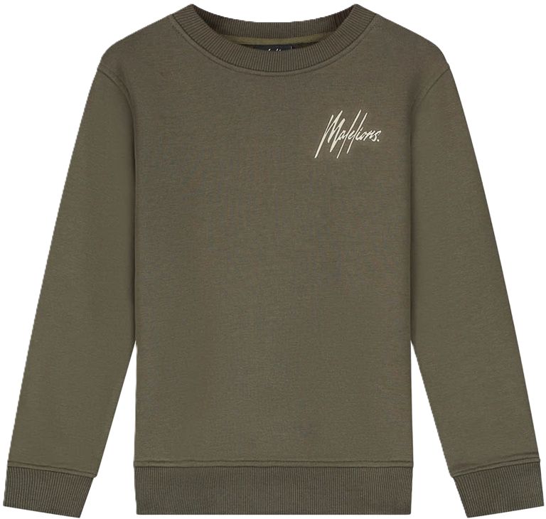 Malelions Junior Striped Signature Sweater Moss
