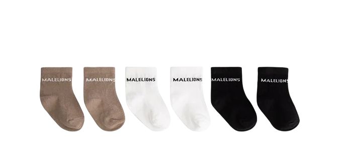 Malelions Baby Socks 3-Pack  Tricolore