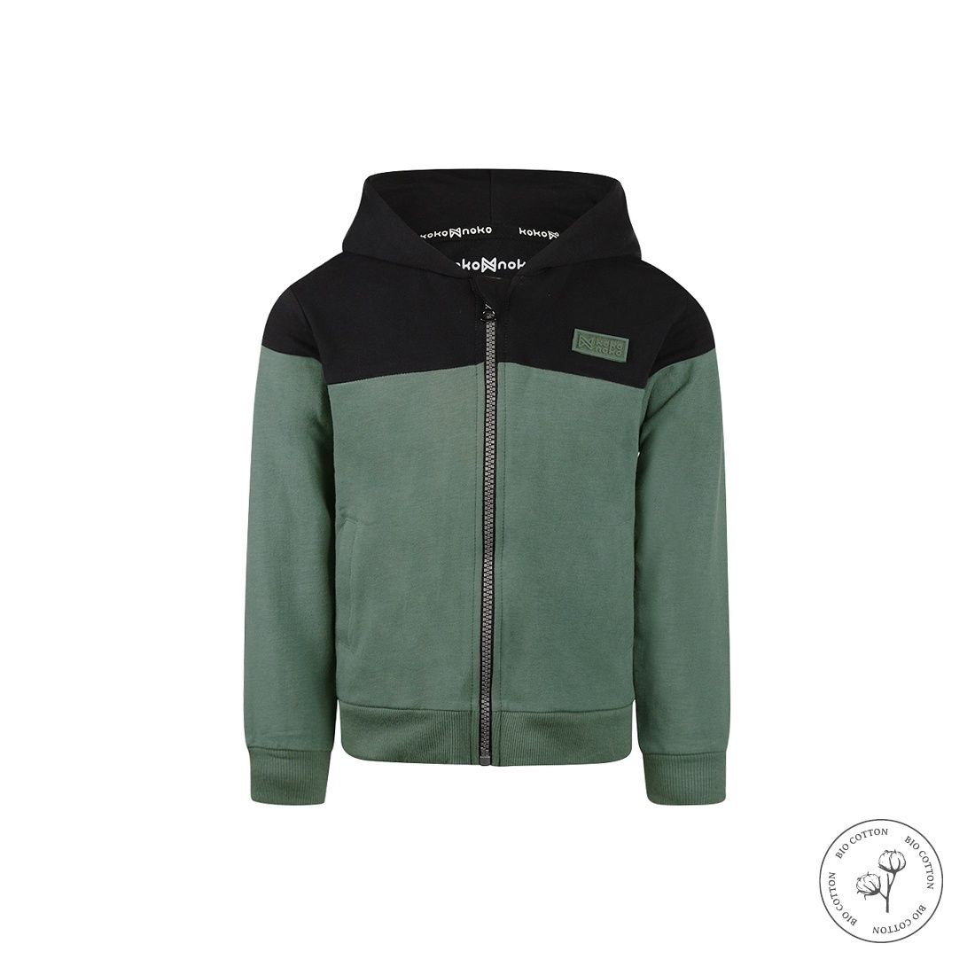 Koko Noko Cardigan with hood Groen